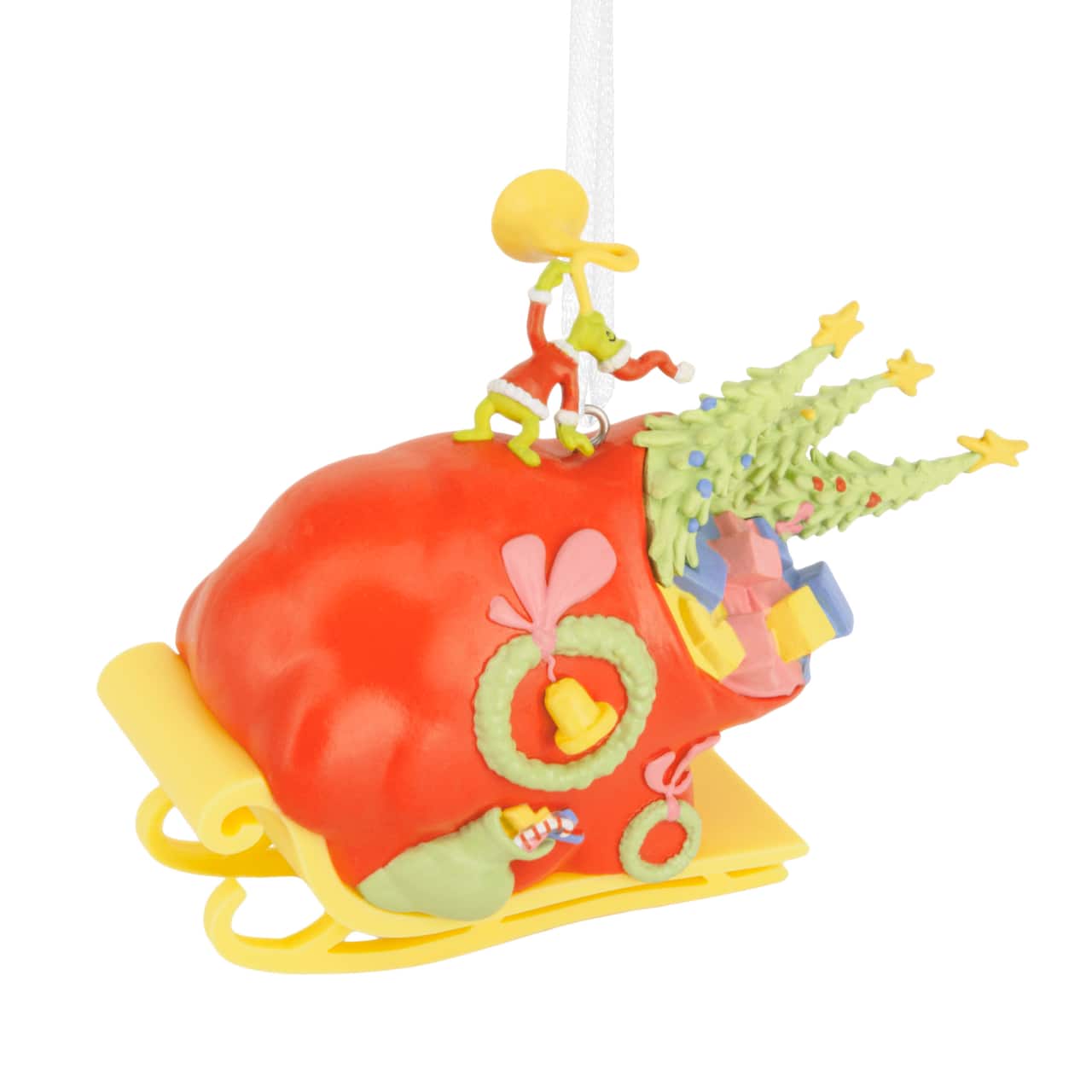 Hallmark Dr. Seuss's How the Grinch Stole Christmas!™ 3.75" Grinch on Sleigh Ornament